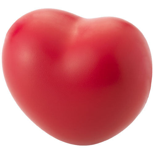Roter herzförmiger Antistressball aus Schaumstoff, individuell gestaltbar mit Logo, von Signalshop.de als Werbeartikel.