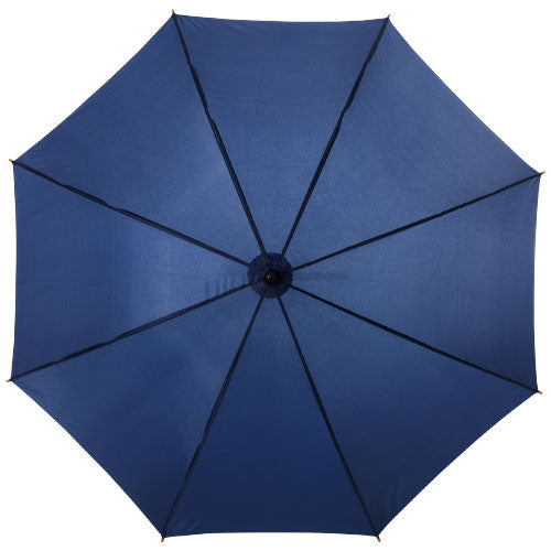 Blauer Jova 23" Regenschirm mit Holzgriff, individuell gestaltbar, Signalshop.de Werbeartikel, Werbegeschenke.