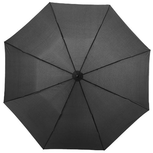 Schwarzer Oho 20" Kompaktregenschirm von Signalshop.de, individuell mit Logo bedruckbar; Werbeartikel, Werbegeschenke, Werbemittel, Giveaway.
