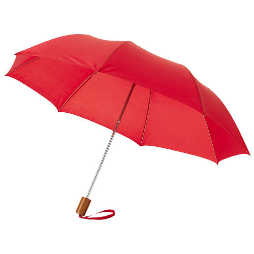 Roter Oho 20" Kompaktregenschirm mit Segmenten, individuell bedruckbar, Signalshop.de Werbeartikel, Giveaway.