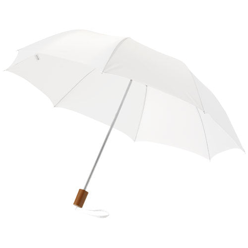 Oho 20" Kompaktregenschirm, weiß, mit Segmenten, bedruckbar mit Logo, erhältlich auf Signalshop.de; Werbeartikel, Werbegeschenke, Werbemittel, Giveaway.
