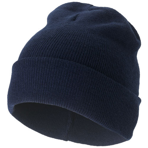 Irwin Mütze in Dunkelblau, Strick-Beanie von Signalshop.de, individuell gestaltbar, Werbeartikel