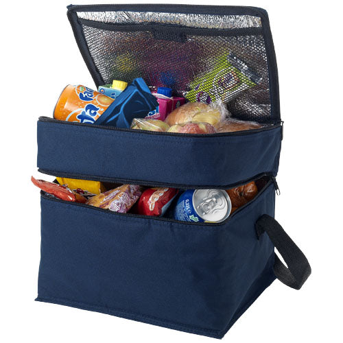 Blaue Oslo Kühltasche 13L von Signalshop.de, individuell bedruckbar, ideal für Picknick und Strand.