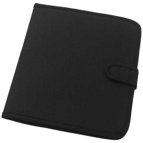 Schwarze A4-Mappe, individuell mit Logo gestaltbar, ideal als Werbeartikel von Signalshop.de, Schreibmappe.