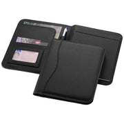 Schwarze Ebony A5 Schreibmappe aus Lederimitat mit Fächern, individuell gestaltbar, von Signalshop.de. Werbeartikel, Werbegeschenke, Werbemittel, Giveaway.