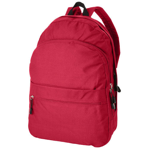 Roter Trend Rucksack 17L aus Stoff, individuell mit Logo gestaltbar, Signalshop.de Werbeartikel Giveaway.