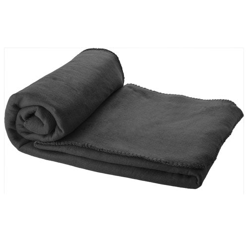 Graue Fleece-Decke 150x120 cm, individuell bedruckbar, ideal als Werbeartikel von Signalshop.de