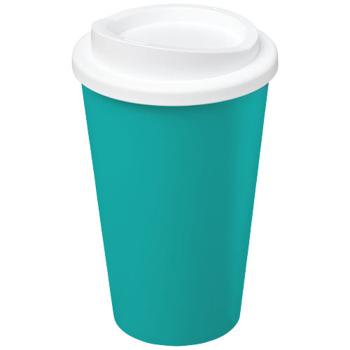 Türkiser Americano® 350 ml Isolierbecher mit weißem Deckel, individuell bedruckbar, Signalshop.de Werbeartikel