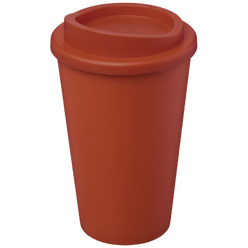 Roter Americano® 350 ml Isolierbecher aus Kunststoff, individuell mit Logo bedruckbar, Signalshop.de Werbeartikel.