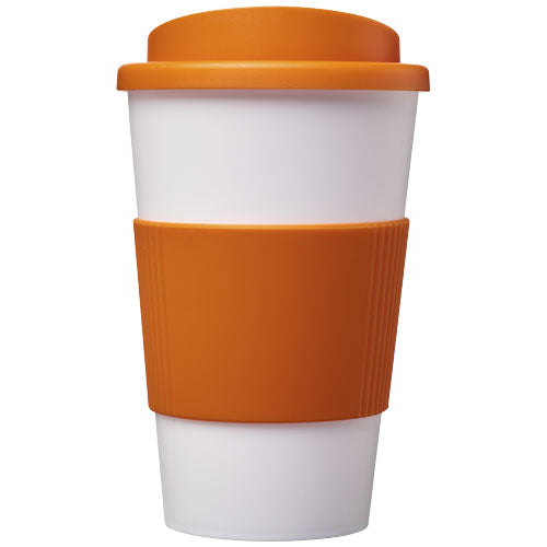 Americano® 350 ml Isolierbecher mit orange Schutzring, individuell bedruckbar bei Signalshop.de; Werbeartikel, Werbegeschenke.