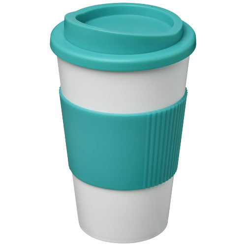 Türkiser Americano® 350 ml Isolierbecher mit Schutzring, individuell bedruckbar, Signalshop.de Werbeartikel
