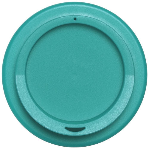 Türkiser Deckel des Americano® 350 ml Isolierbechers, individuell mit Logo gestaltbar, Signalshop.de Werbeartikel.