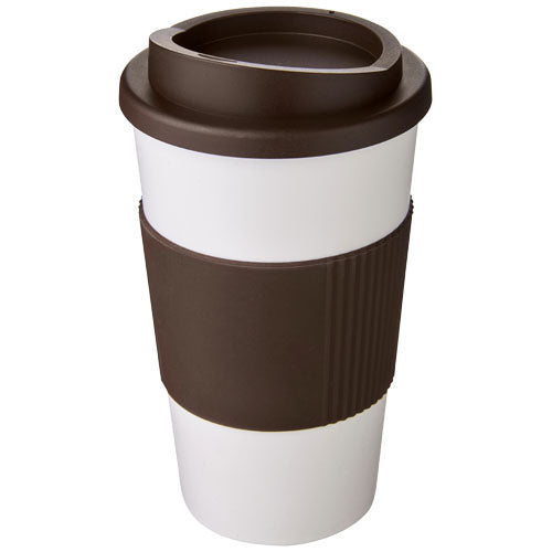 Americano® 350 ml Isolierbecher, braun-weiß, individuell bedruckbar, Signalshop.de Werbeartikel Geschenk