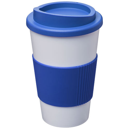 Blauer Americano® 350 ml Isolierbecher mit Schutzring, individuell gestaltbar, Werbeartikel von Signalshop.de