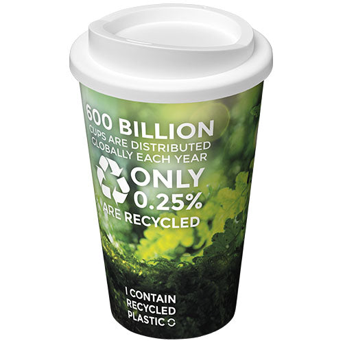 Brite-Americano® 350 ml Isolierbecher mit grünem Design, individuell mit Logo gestaltbar, bei Signalshop.de erhältlich. Werbeartikel, Werbegeschenke, Werbemittel, Giveaway.