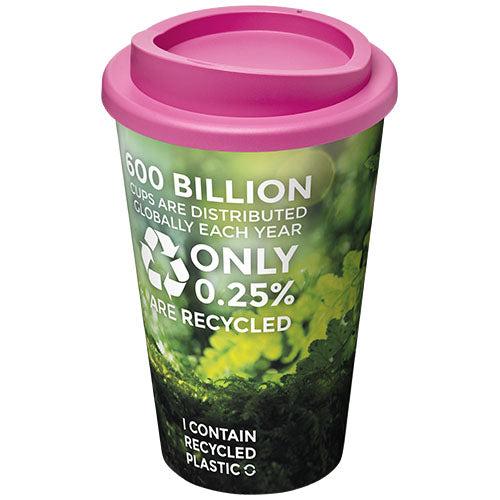 Brite-Americano® 350 ml Isolierbecher mit rosa Deckel, individuell bedruckbar, bei Signalshop.de, Werbeartikel.