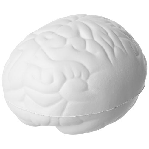 Weißes Barrie Antistress-Gehirn aus Schaumstoff von Signalshop.de, individuell bedruckbar, ideal als Werbeartikel, Werbegeschenke, Werbemittel, Giveaway.