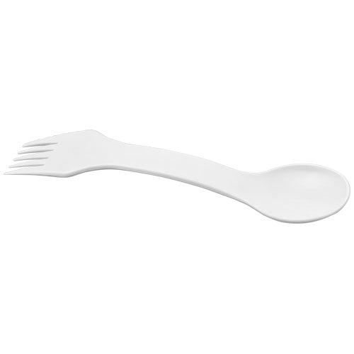 Antimikrobieller Epsy Pure 3-in-1 Löffel, Gabel, Messer, weiß, individuell mit Logo von Signalshop.de bedruckbar.