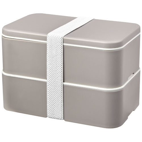 MIYO Renew Doppel-Lunchbox aus recyceltem Zuckerrohr, individuell mit Logo bedruckbar, Signalshop.de Werbeartikel.