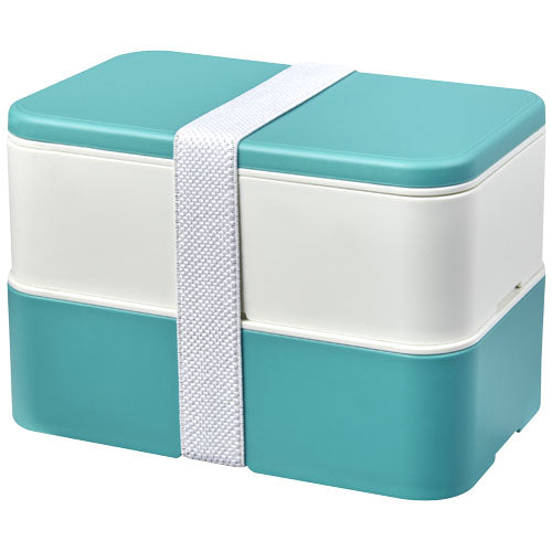 MIYO Renew Doppel-Lunchbox aus recyceltem Zuckerrohr, individuell gestaltbar, von Signalshop.de. Werbeartikel, Werbegeschenke.