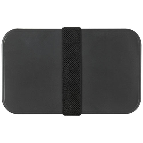 Schwarze MIYO Renew Doppel-Lunchbox aus recyceltem Zuckerrohr, individuell bedruckbar, auf Signalshop.de, Werbeartikel.