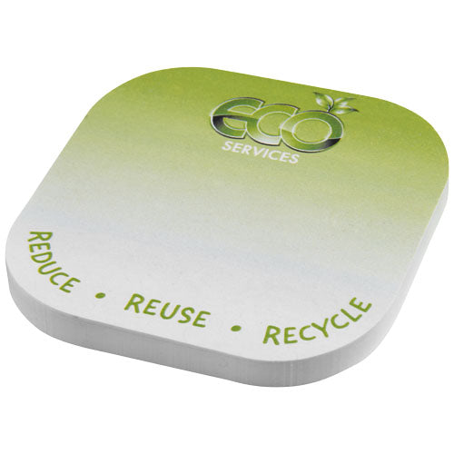 Runde recycelte Sticky-Mate® Haftnotizen in Grün von Signalshop.de, individuell bedruckt, Werbeartikel.