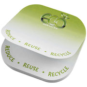 Sticky-Mate® recycelte Haftnotizen mit runden Ecken, grün-weiß, individuell bedruckt, Signalshop.de Werbeartikel