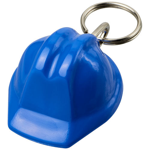 Blauer Kolt Schutzhelm Schlüsselanhänger aus recyceltem Material, individuell gestaltbar, Signalshop.de Werbeartikel.