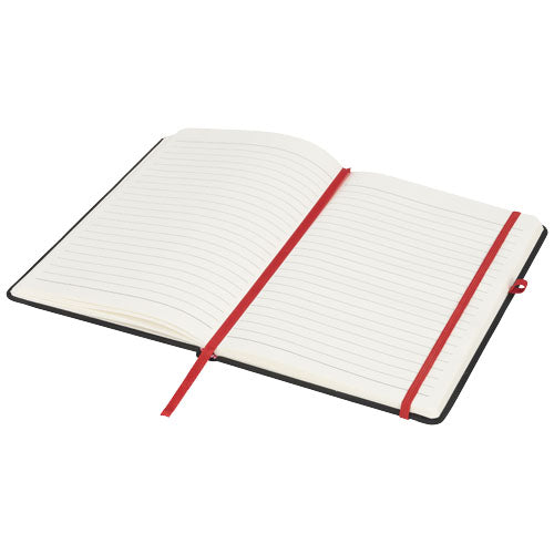 Noir A5 Notizbuch mit schwarzem Einband, individuell gestaltbar mit Logo, Signalshop.de Werbeartikel.