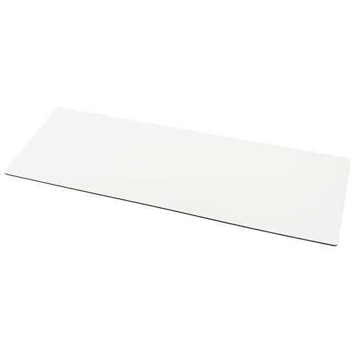 Weiße Q-Mat® Schreibtischunterlage von Signalshop.de, individuell bedruckbar, ideal als Werbeartikel, Werbegeschenk.