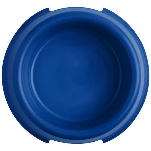 Blauer Koda Hundenapf aus Kunststoff, rund, individualisierbar mit Logo, Signalshop.de Werbeartikel.