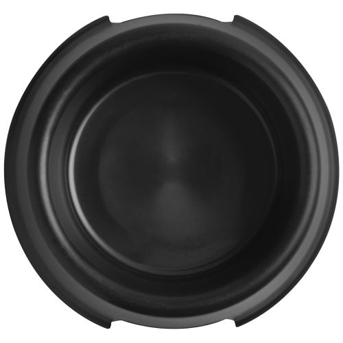 Schwarzer Koda Hundenapf aus Kunststoff, rund, individuell gestaltbar, Signalshop.de Werbeartikel.