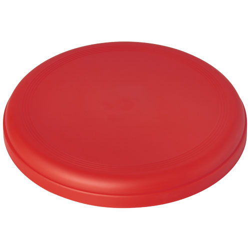 Roter Crest recycelter Frisbee, rund, recycelt, ideal als Werbeartikel bei Signalshop.de, individuell bedruckbar.