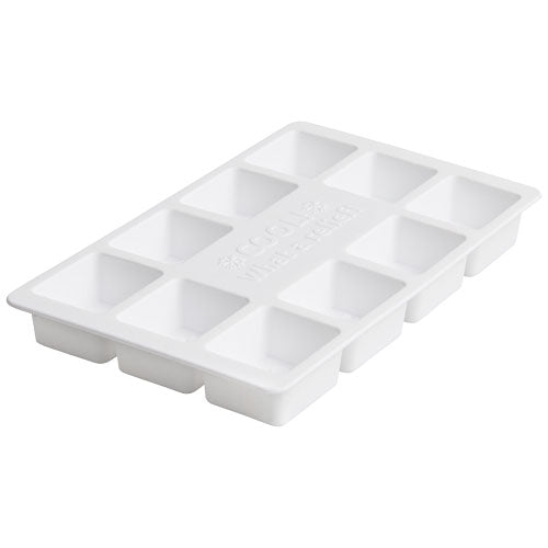 Weißer Chill Eiswürfelbehälter aus Kunststoff, individuell gestaltbar mit Logo, erhältlich bei Signalshop.de als Werbeartikel, Werbegeschenke, Werbemittel, Giveaway.