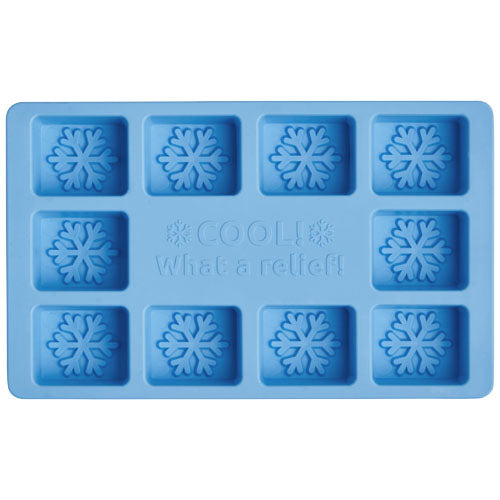 Blauer individuell gestaltbarer Eiswürfelbehälter von Signalshop.de, perfekt als Werbeartikel oder Giveaway.
