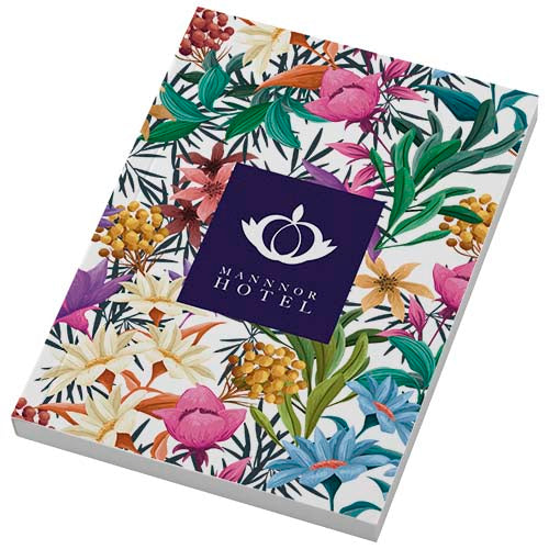 Novella Austen A6 Softcover Notizbuch mit buntem Blumenmuster, 100 Blatt für Notizen und Tagebucheinträge.