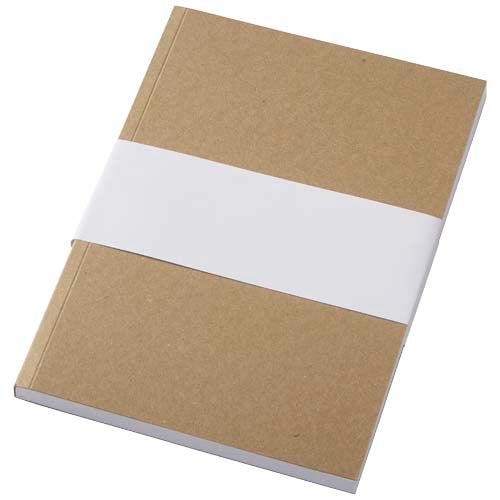 A5 Softcover Notizbuch aus recyceltem Kraftpapier, individuell bedruckbar, Signalshop.de Werbeartikel.