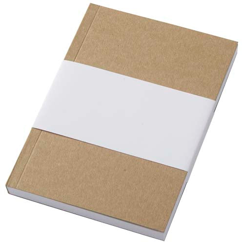A6 Notizbuch aus recyceltem Kraftpapier von Signalshop.de, individuell bedruckbar, ideal als Werbeartikel.