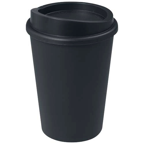 Schwarzer Americano Switch Becher mit Deckel, individuell bedruckbar, nachhaltig, Signalshop.de Werbeartikel.