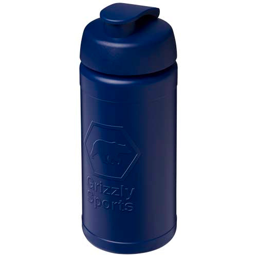 Blaue Sportflasche Baseline Rise 500 ml mit Klappdeckel, individuell bedruckbar, Signalshop.de Werbeartikel.