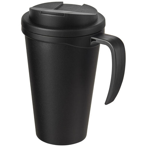 Schwarzer Americano® Grande 350 ml Isolierbecher mit Schraubverschluss von Signalshop.de, individuell bedruckbar, ideal als Werbeartikel, Werbegeschenk, Werbemittel oder Giveaway.