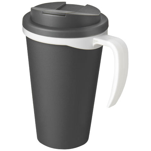 Schwarzer Americano® Grande 350 ml Isolierbecher mit Schraubverschluss, individuell bei Signalshop.de bedruckbar.