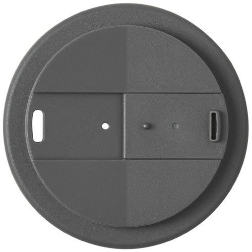 Grauer Schraubverschluss des Americano® Grande 350 ml Isolierbechers, ideal für Werbeartikel auf Signalshop.de.