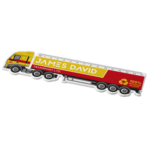 Tait 15 cm LKW-Lineal aus Recycling-Kunststoff, individuell bedruckt, nachhaltig, Signalshop.de Werbeartikel.
