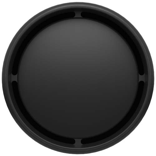 Schwarzer Cirrus 350 ml Becher mit 360°-Deckel von Signalshop.de, individuell bedruckbar, ideal als Werbeartikel.