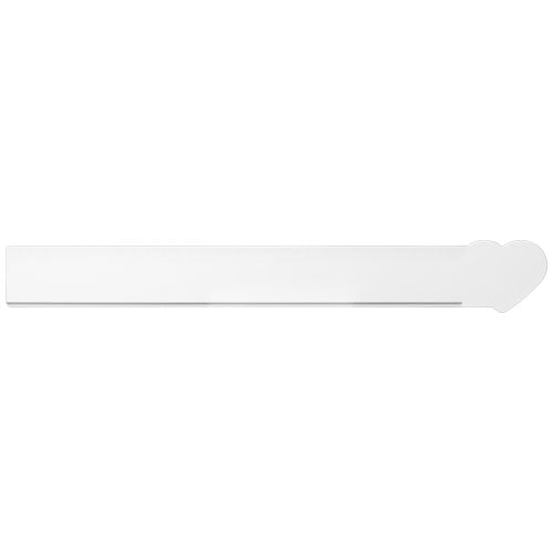 Herzförmiges Lineal aus Recycling-Kunststoff, 30 cm, individuell bedruckbar, Werbeartikel auf Signalshop.de.