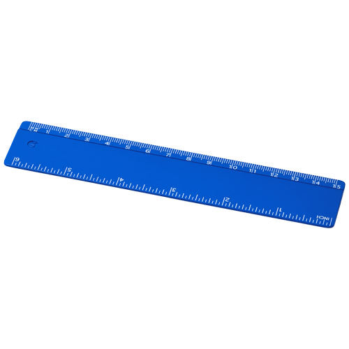Blaues Refari 15 cm Lineal aus recyceltem Kunststoff, individuell gestaltbar, Signalshop.de Werbeartikel