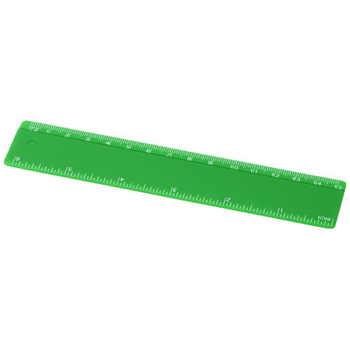 Grünes, nachhaltiges 15 cm Lineal aus recyceltem Kunststoff, individuell bedruckbar, von Signalshop.de, Werbeartikel.