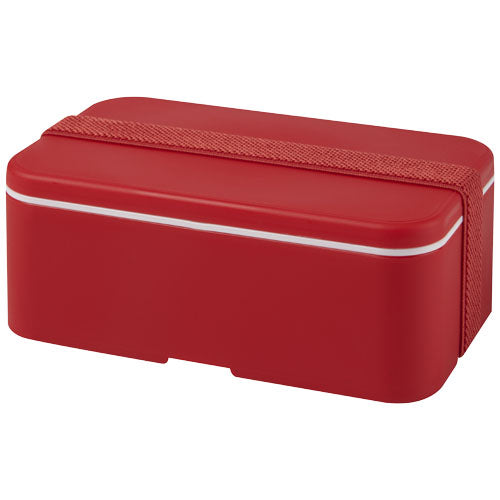 Rote MIYO Lunchbox aus Kunststoff, individuell gestaltbar mit Logo, bei Signalshop.de als nachhaltiger Werbeartikel.