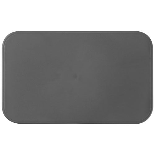 Graue MIYO Lunchbox aus nachhaltigem Material, individuell mit Logo bedruckbar, Signalshop.de Werbeartikel.